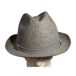 Gray Wool Biltmore Fedora Hat Norfolk Size 7 1/4 Made In Canada Stylish Classic